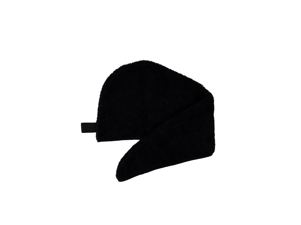 TURBANTE SECA CABELOS LASA PRETO 70X25CM