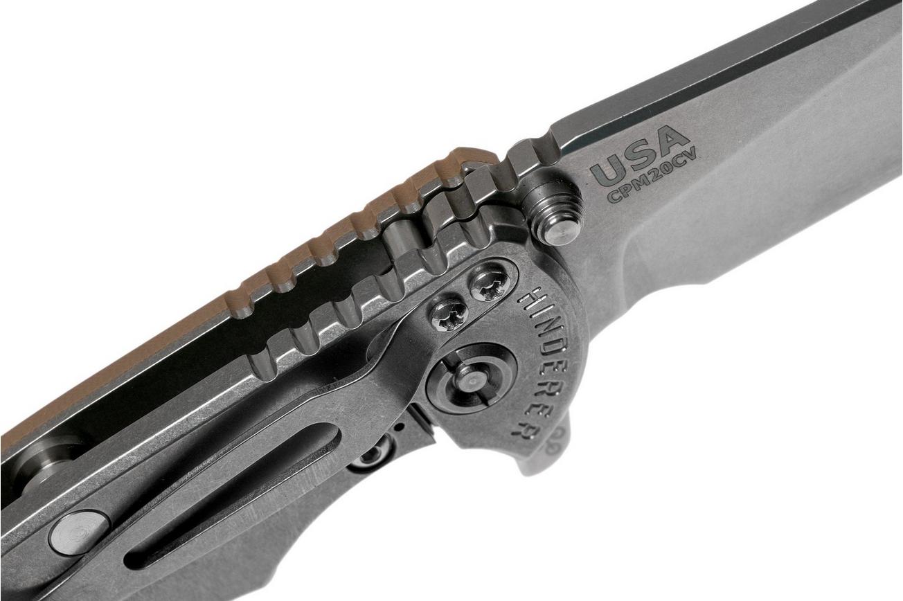 Rick Hinderer XM18 3,5” 20CV Slicer, Coyote G10 zakmes