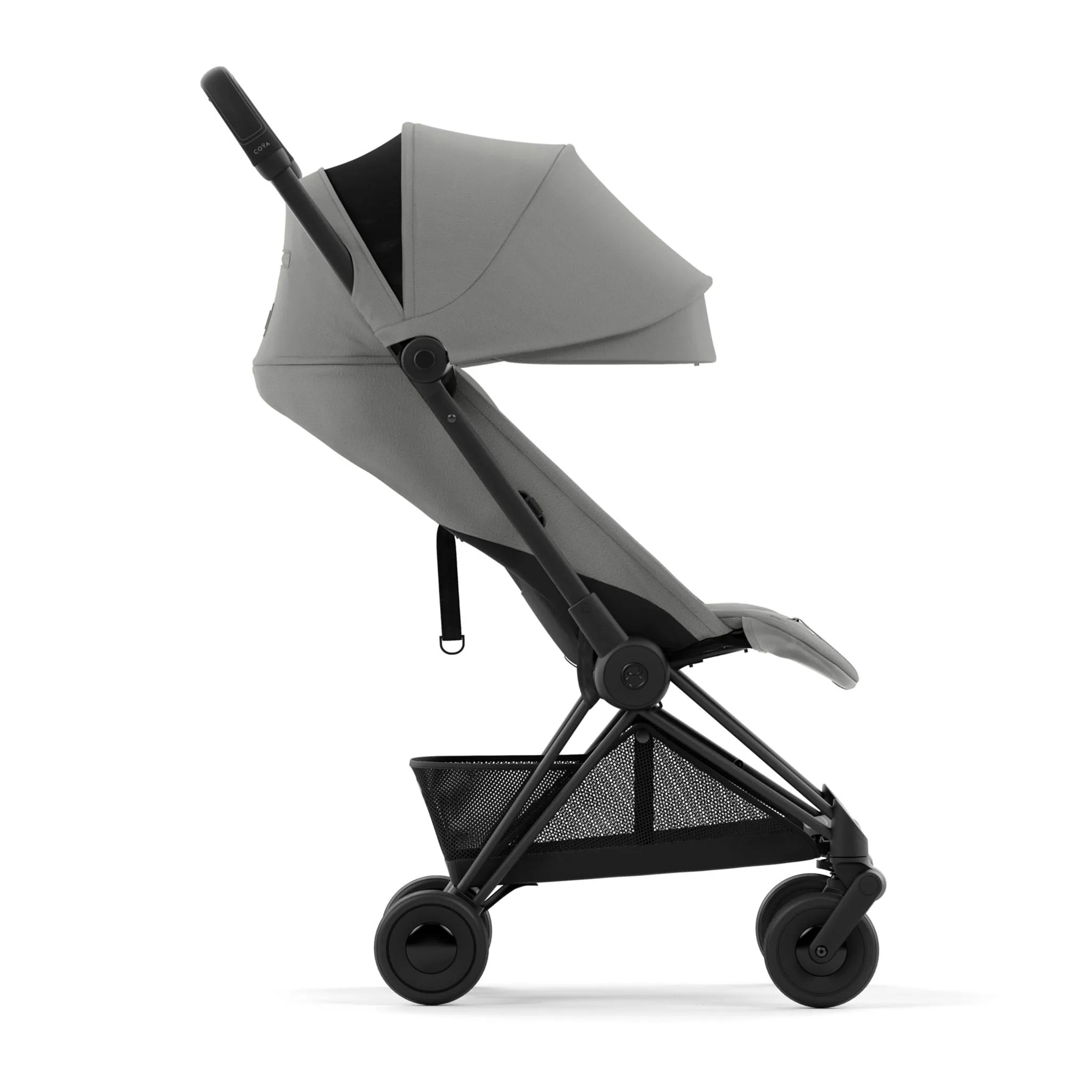 Cybex Poussette Coya - Cadre noir mat avec siège gris mirage