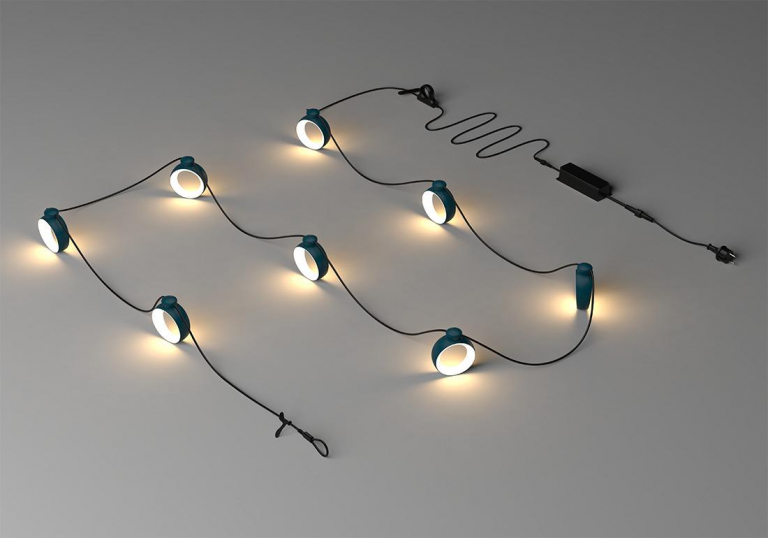 Fermob Hoopik lichtsnoer Acapulco Blue