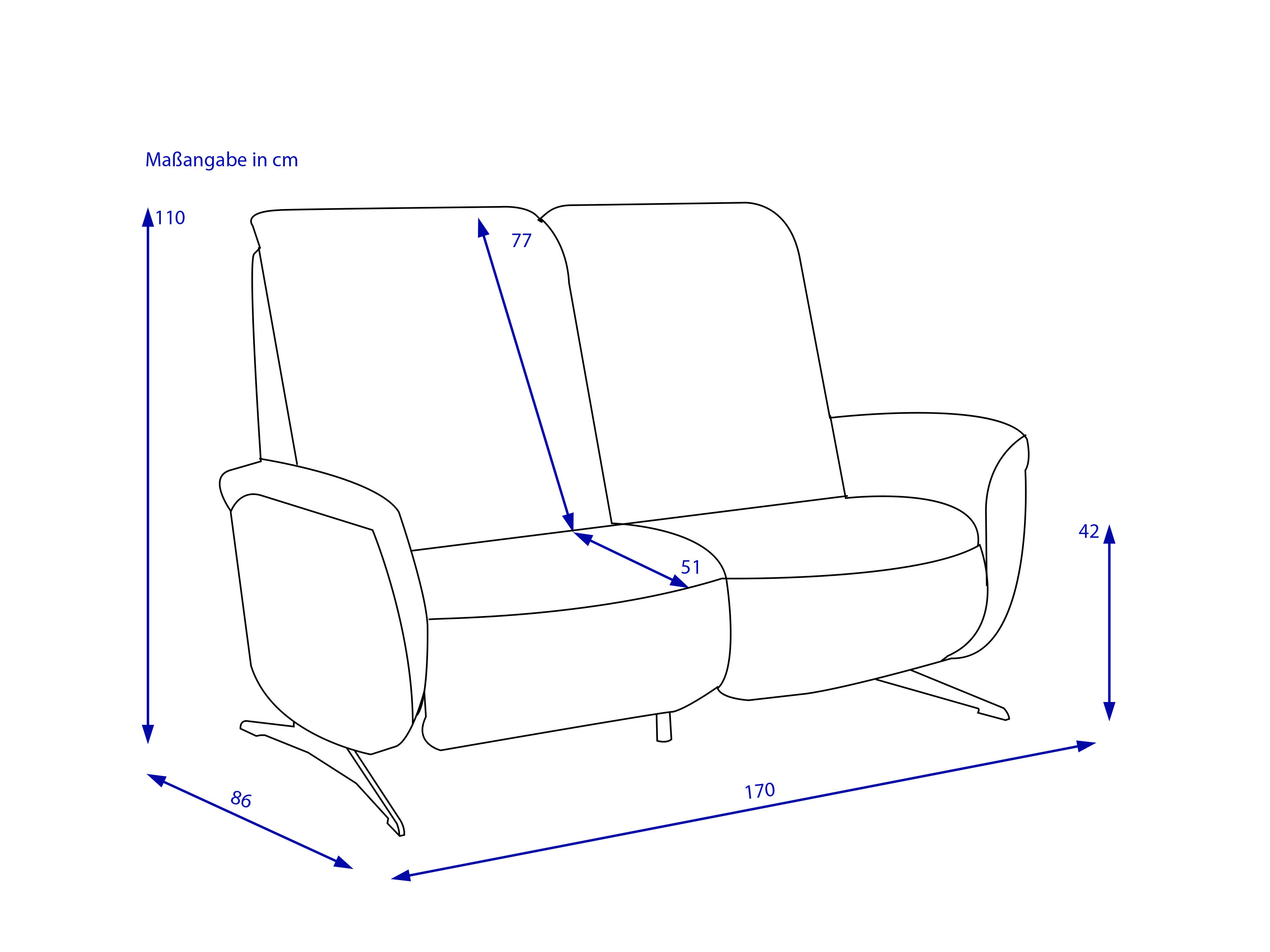 Sofa 2,5 Sitzer MONDO VELLIA