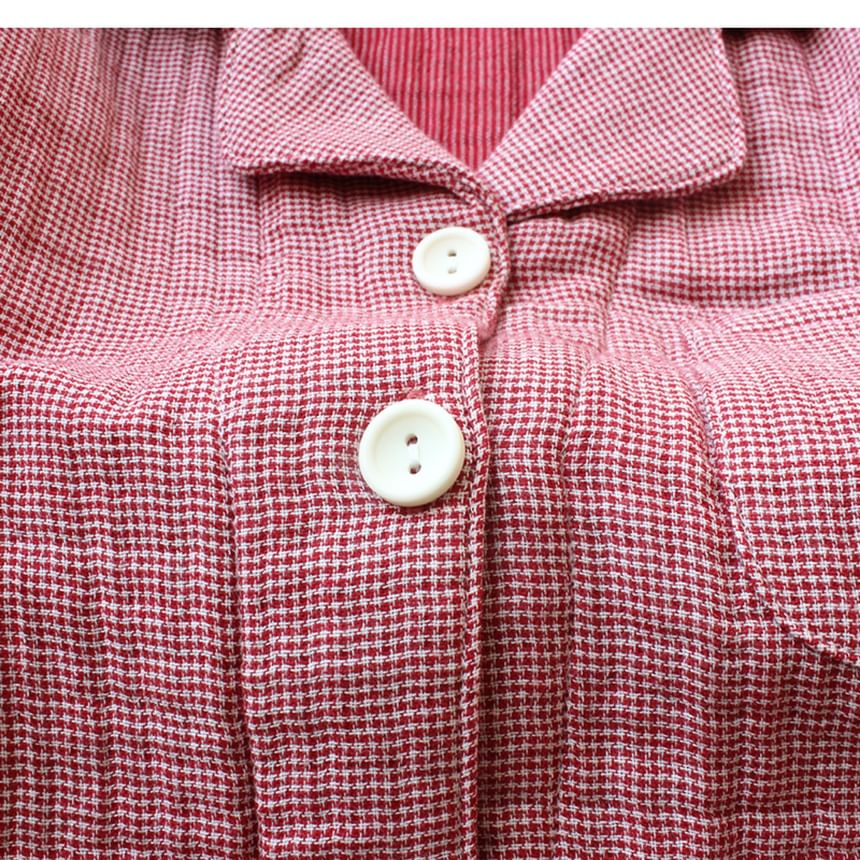 Dogini - Bijpassende pyjamaset voor koppels: geruit overhemd + broek
