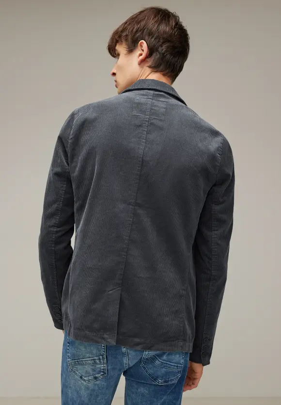 Garment dye Cordblazer - graphite grey