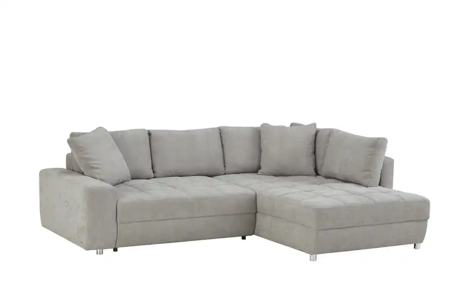 Ecksofa Arissa de Luxe Grau rechts Webstoff