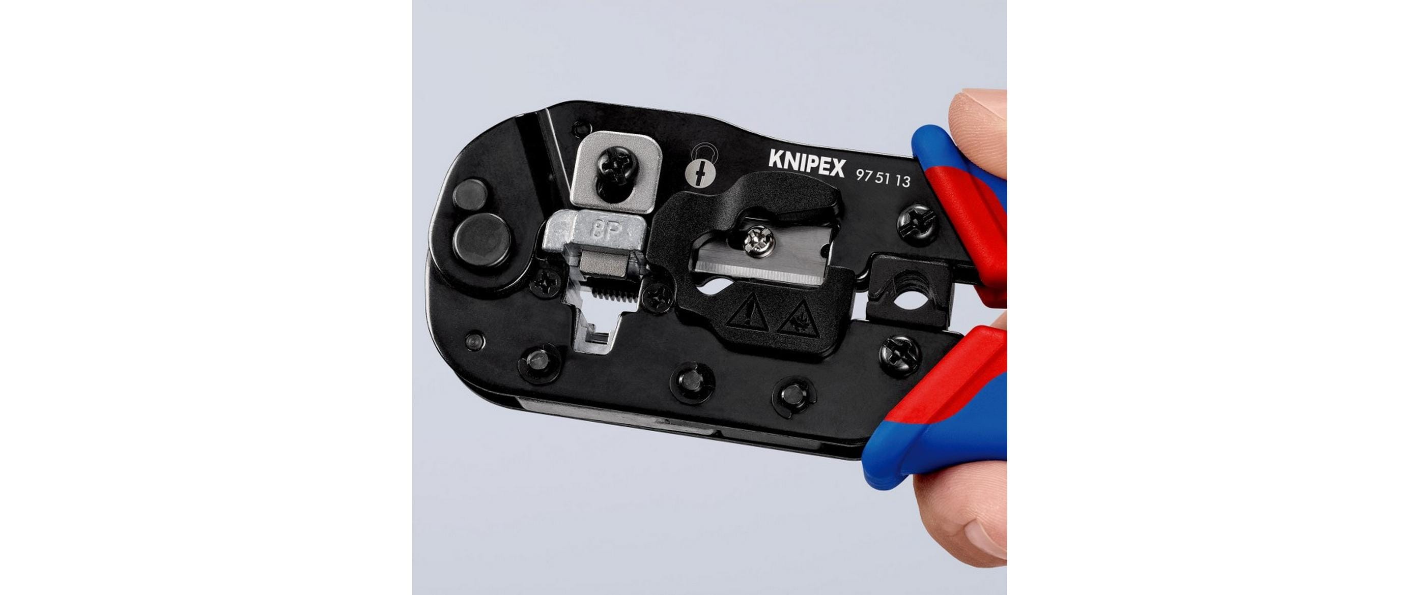 Crimpzange für RJ45-Westernstecker 190 mmCrimpzange für Kabelschnitt