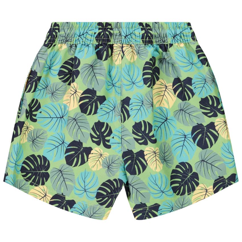 Short de bain imprimé feuilles pour garçon - Vert