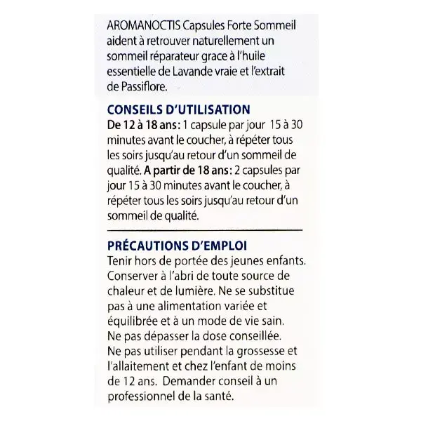 Pranarom Aromanoctis Sleep Strength Orgânico 30 cápsulas