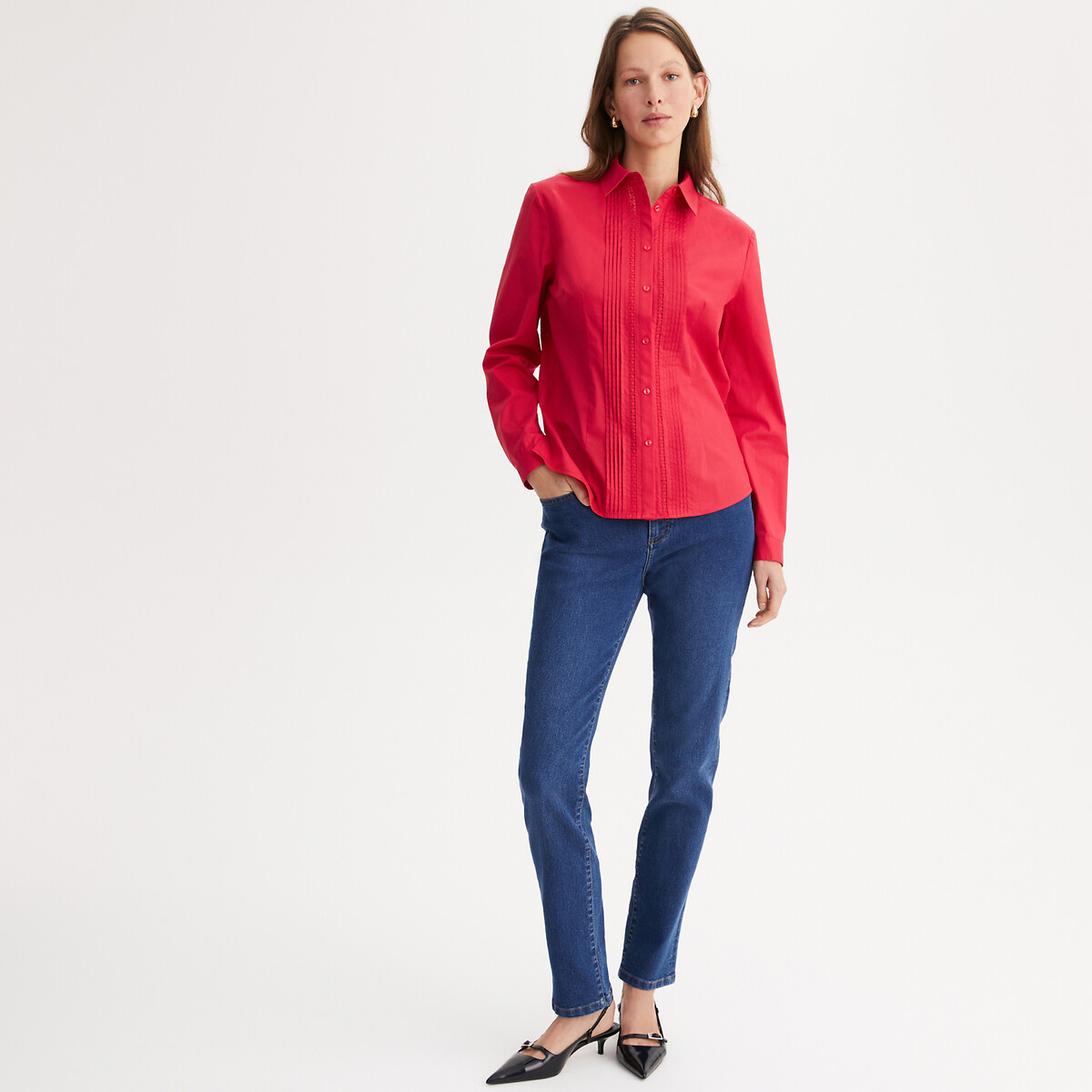 ANNE WEYBURN<br>Camisa de manga comprida