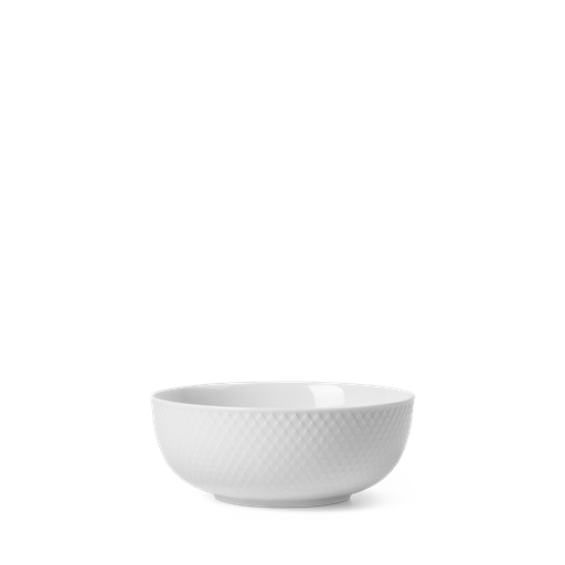 Lyngby Porcelæn Rhombe Skål, Hvid, Ø15,5 cm
