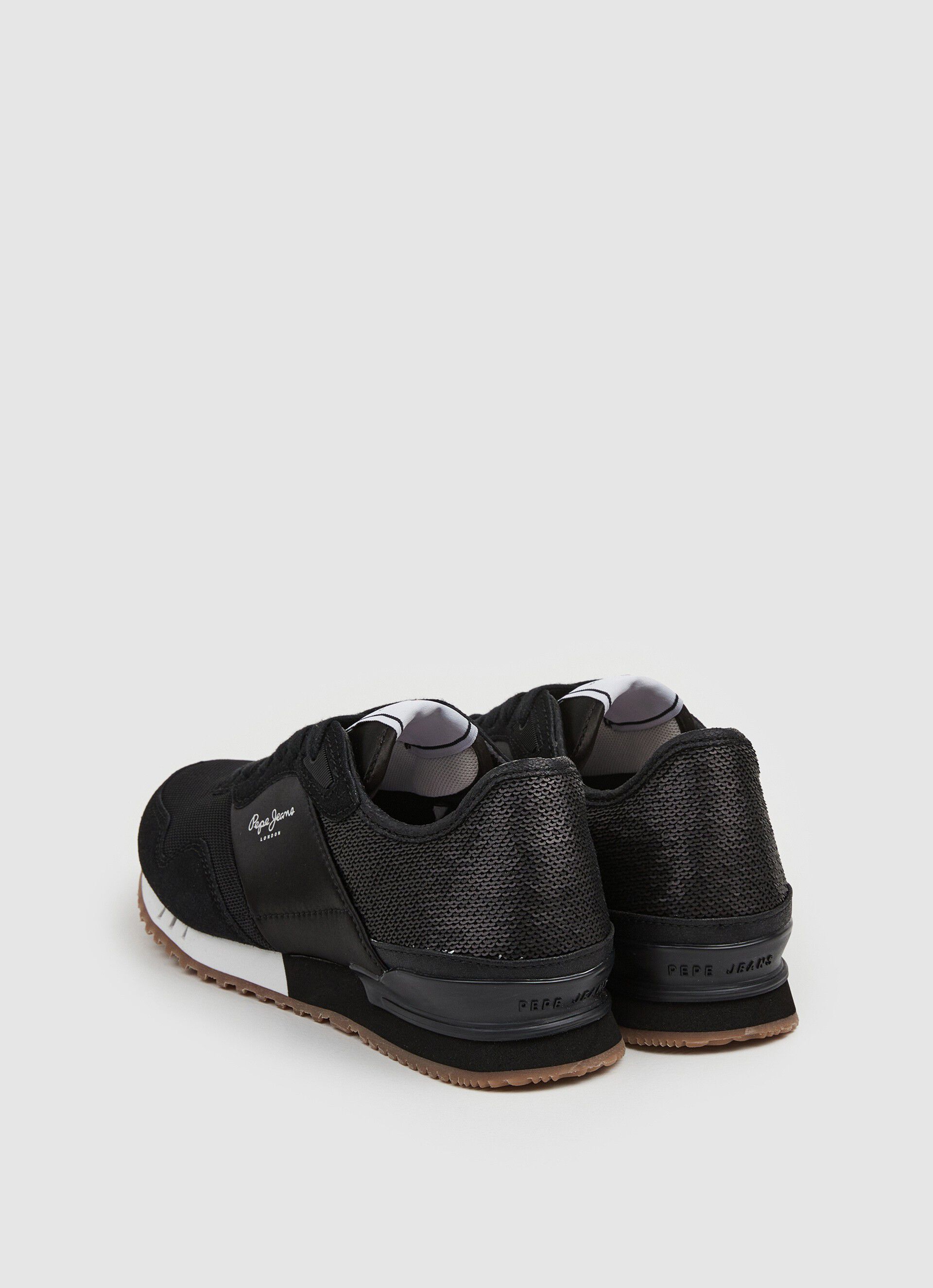 Tênis de corrida London Sequins - preto