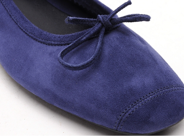 Reqins ballerines femme harmonie cuir velours bleu