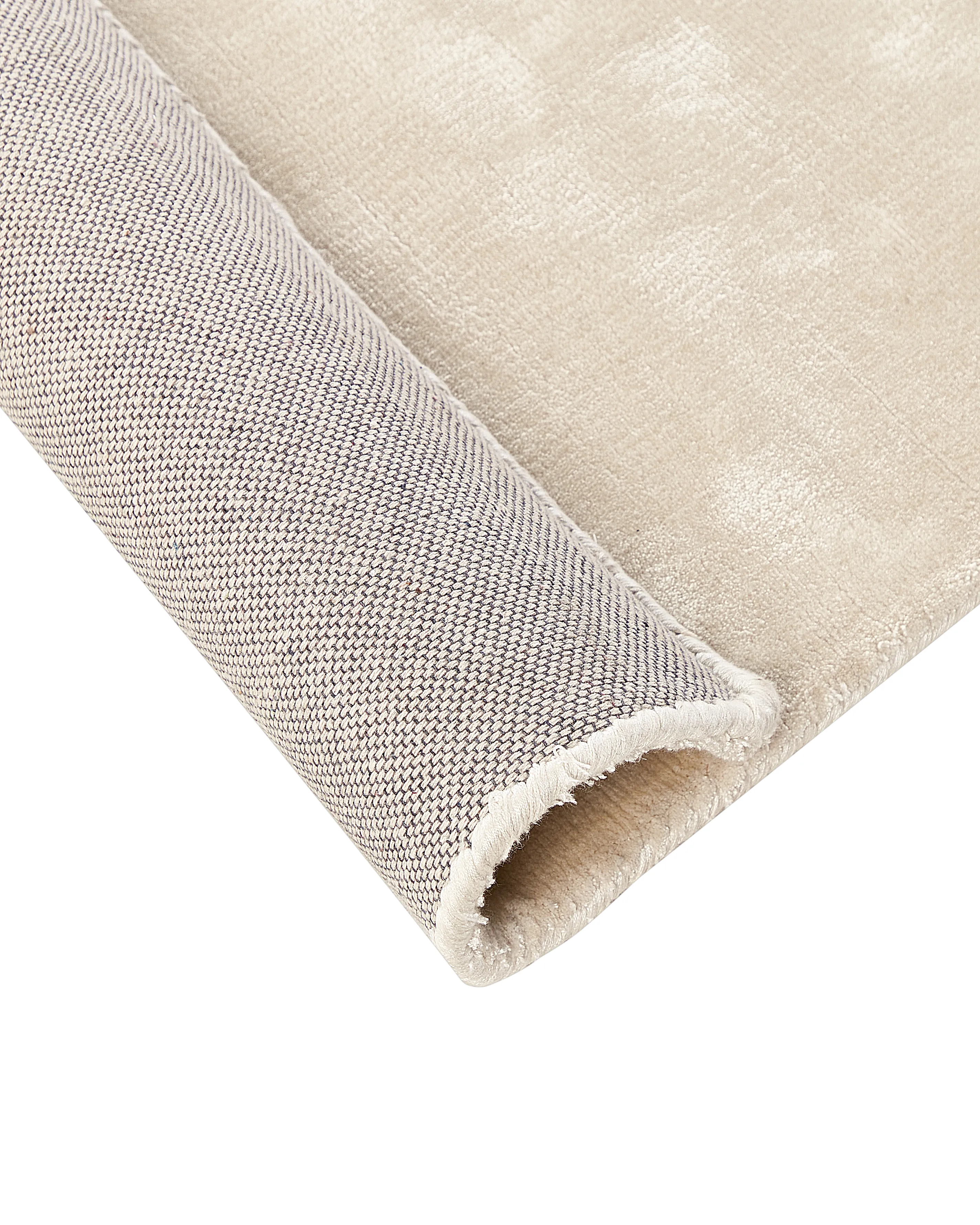 Vloerkleed GESI II Lichtbeige 80 x 300 cm Viscose