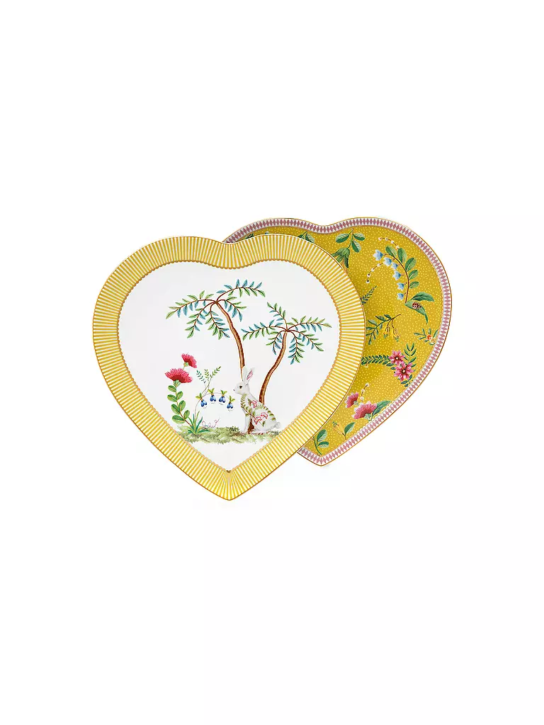 PIP STUDIO Herz Platten Set 2er LA MAJORELLE 21,5cm Gelb gelb