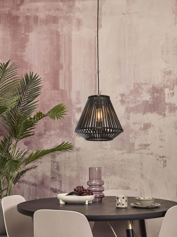 Good&Mojo Merapi hanglamp Ø30 naturel/zwart