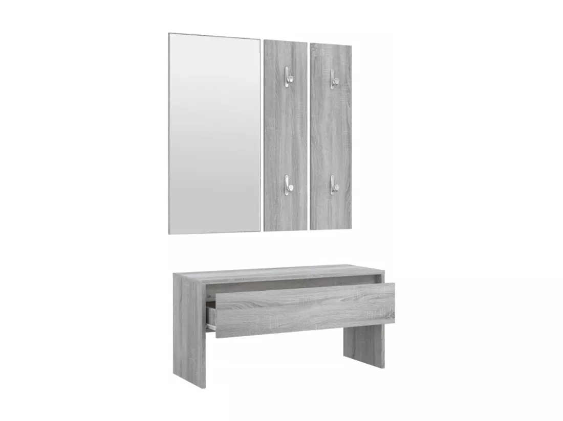Ensemble de meubles de couloir Sonoma gris Bois d'ingénierie