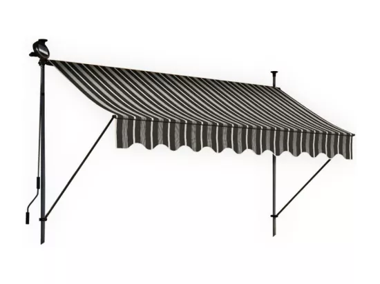 Store banne 200x150 cm avec éclairage led et manivelle
