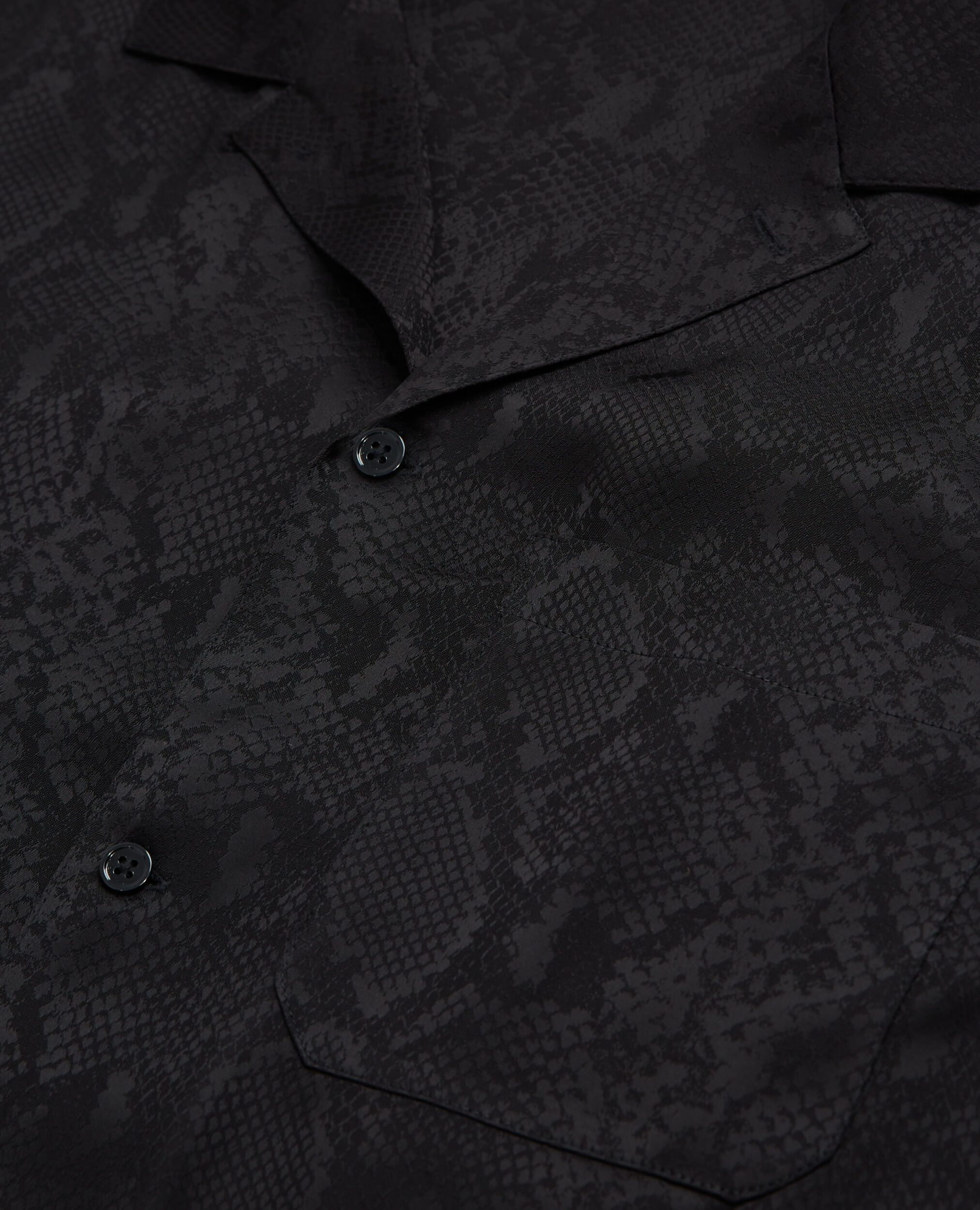 Chemise casual python noir