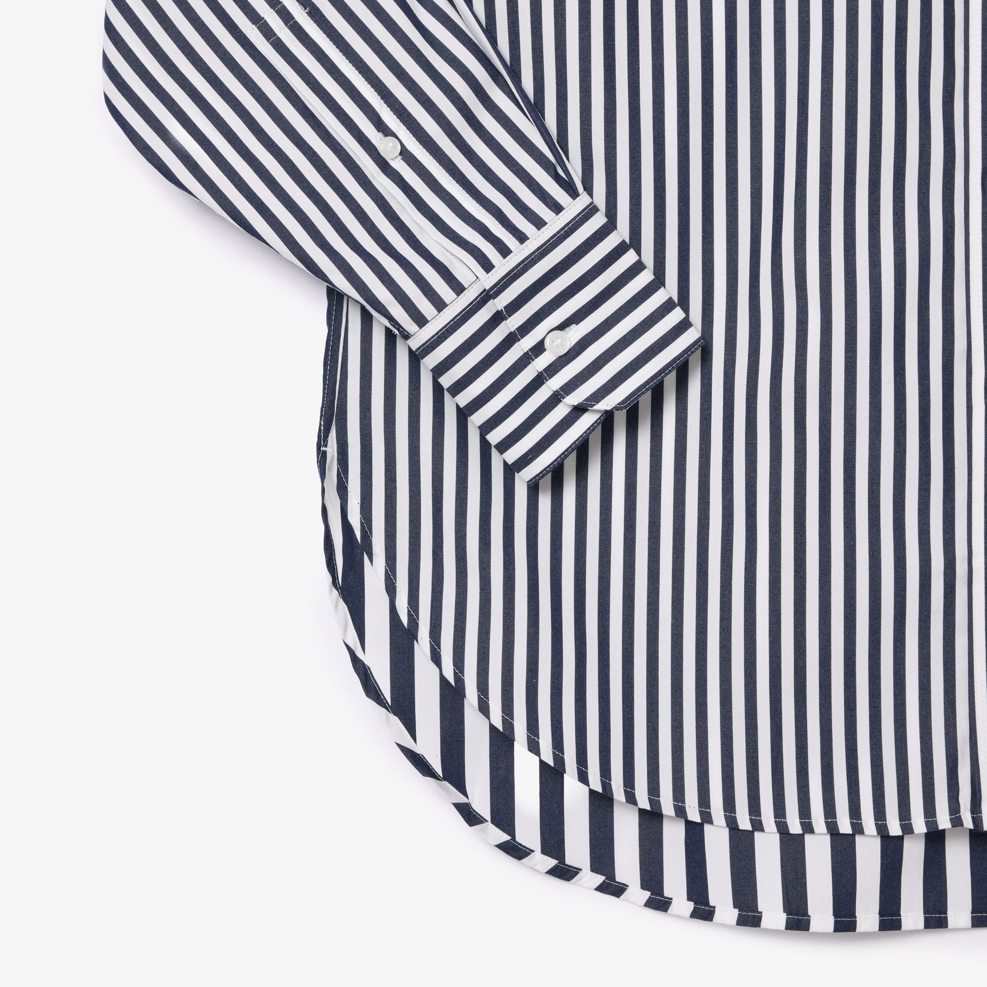 Chemise rayée en popeline de coton Chemises & Hauts - Bleu - Lacoste - Femme