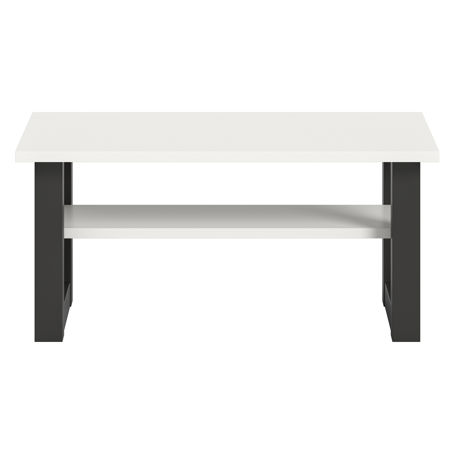 Couchtisch - weiß-grau - 90 cm
