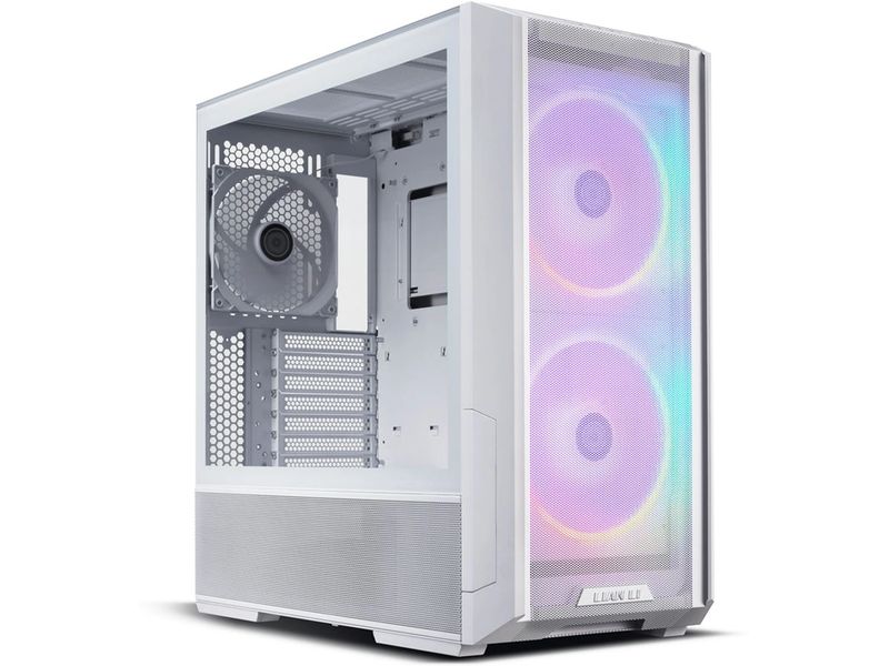 Lian Li PC-Gehäuse Lancool 216 RGB Weiss Mid-Tower-Gehäuse mit umfangreicher Kabelmanagement-Lösung