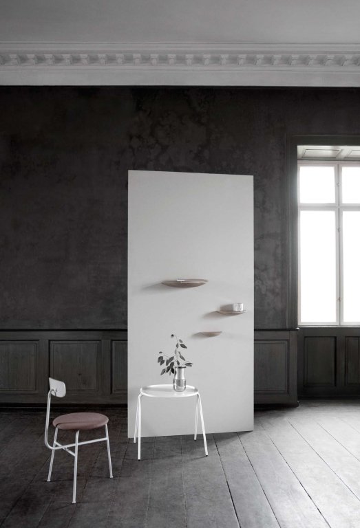 Audo Copenhagen Gridy Fungi wandplank small zwart eiken