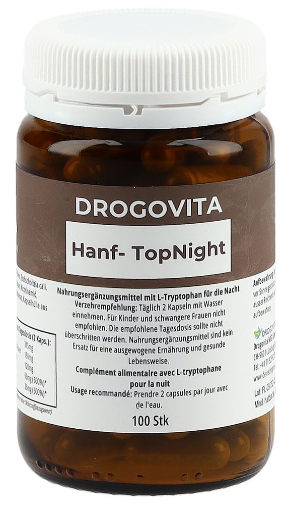 DROGOVITA Hanf TopNight<br>100 Stück, Glas, Kapsel