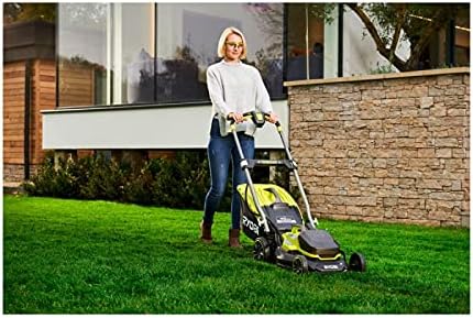 RYOBI 18 V ONE+ Akku-Rasenmäher RY18LMX37A-0 – 37 cm Schnittbreite, ohne Akku & Ladegerät, bürstenloser Motor, für mittlere Rasenflächen