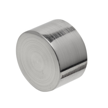 Intensions Modern eindknop roede cap 28 mm RVS 2 stuks