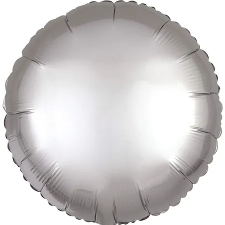 amscan Folienballon Rund Satin Luxe Silber