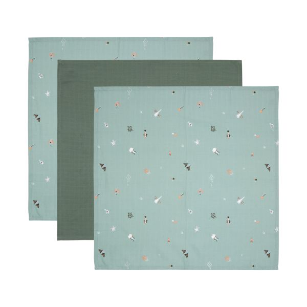 Bebe-Jou Ocean Vibes Hydrofiele Doek - 70 x 70 cm - 3 Stuks