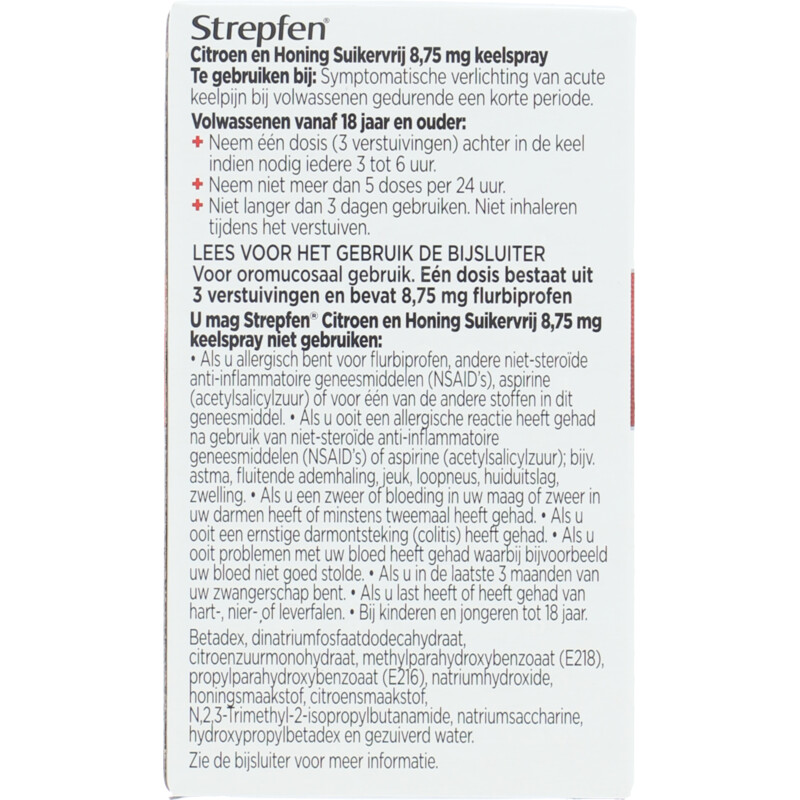 Strepfen Keelspray citroen & honing
