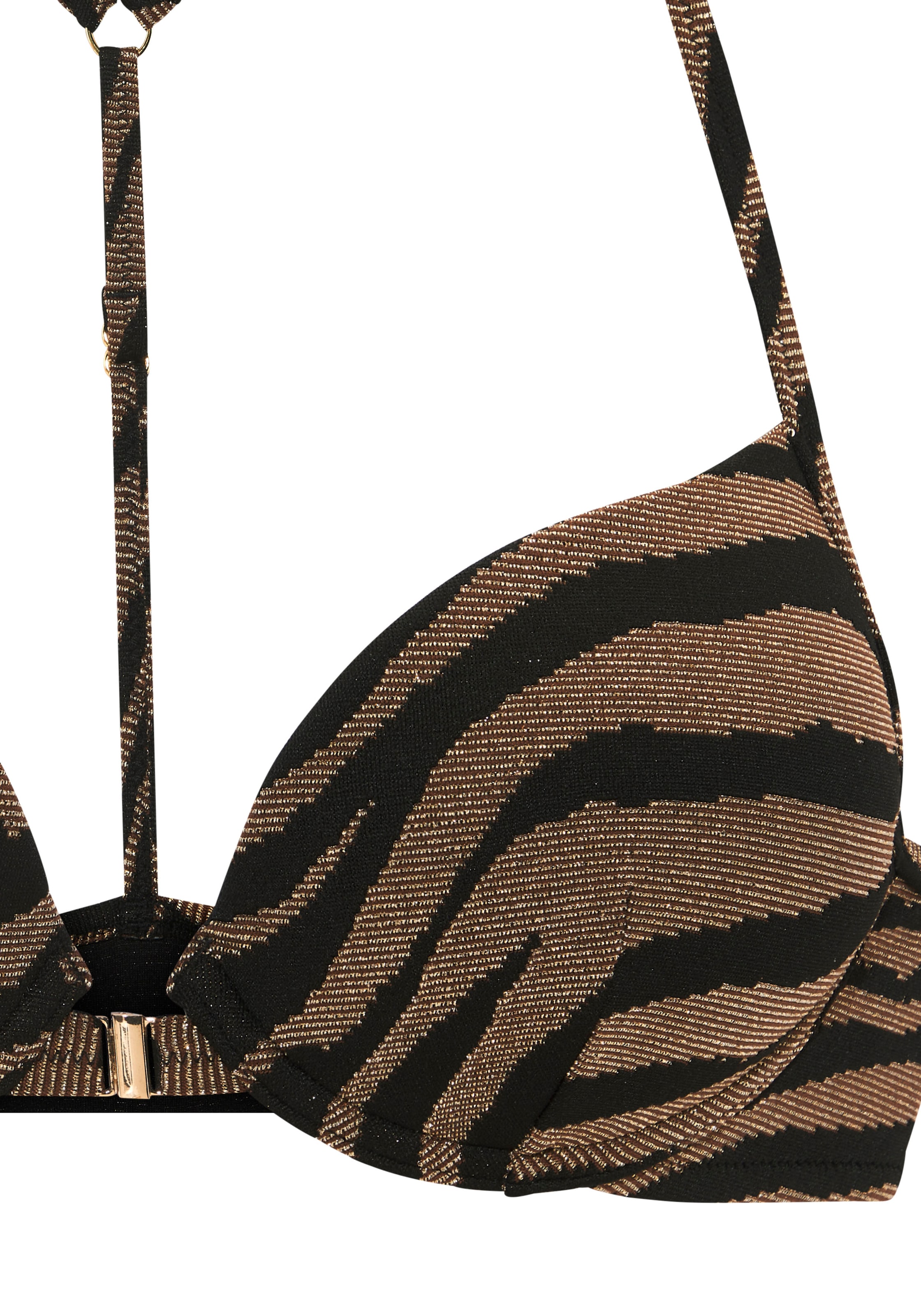 Bruno Banani Push-Up-Bikini , in zweifarbiger Animal-Optik