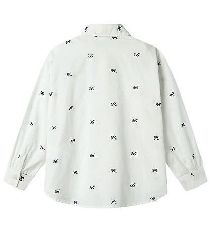 Name It Hemd - NkfFilippas - Oversize - Bright White m. Schleife