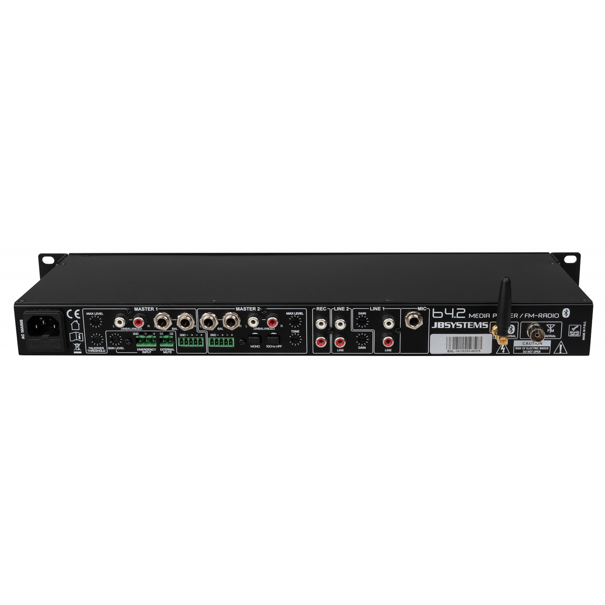 JB systems B4.2 Mediamix mediaspeler / mixer met Bluetooth