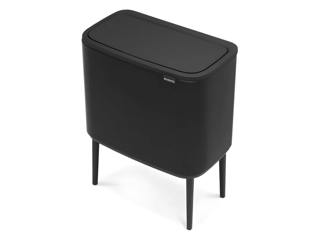 Touch Bin sur pied 36 l noir mat Code R