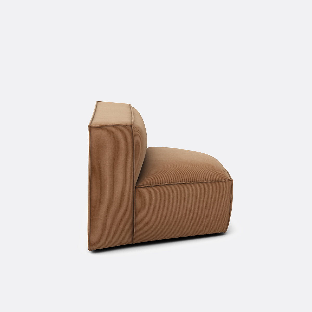 LA REDOUTE INTERIEURS<br>Canto modular aberto, veludo cotelê Seven
