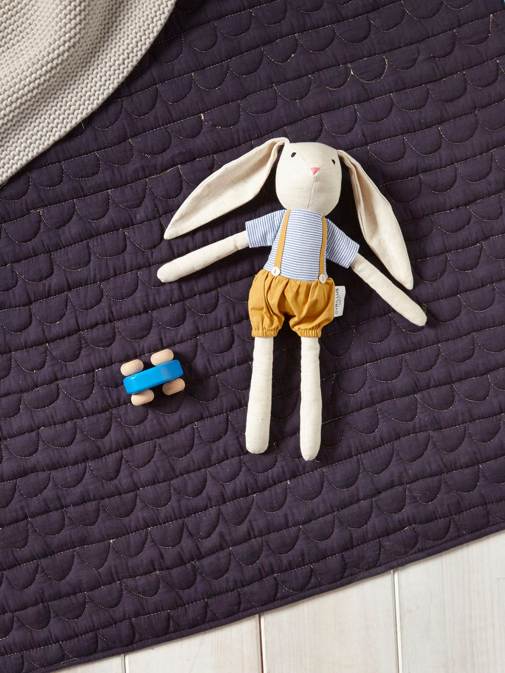 Doudou lapin chiffon