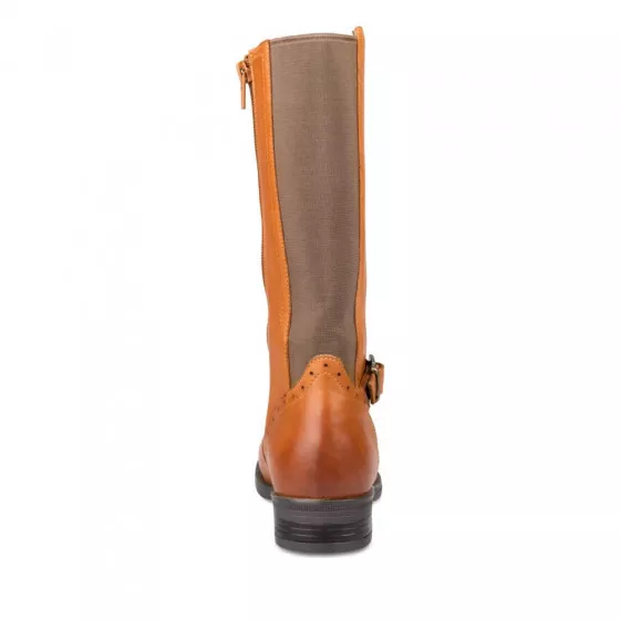 Bottes COGNAC LOVELY SKULL CUIR