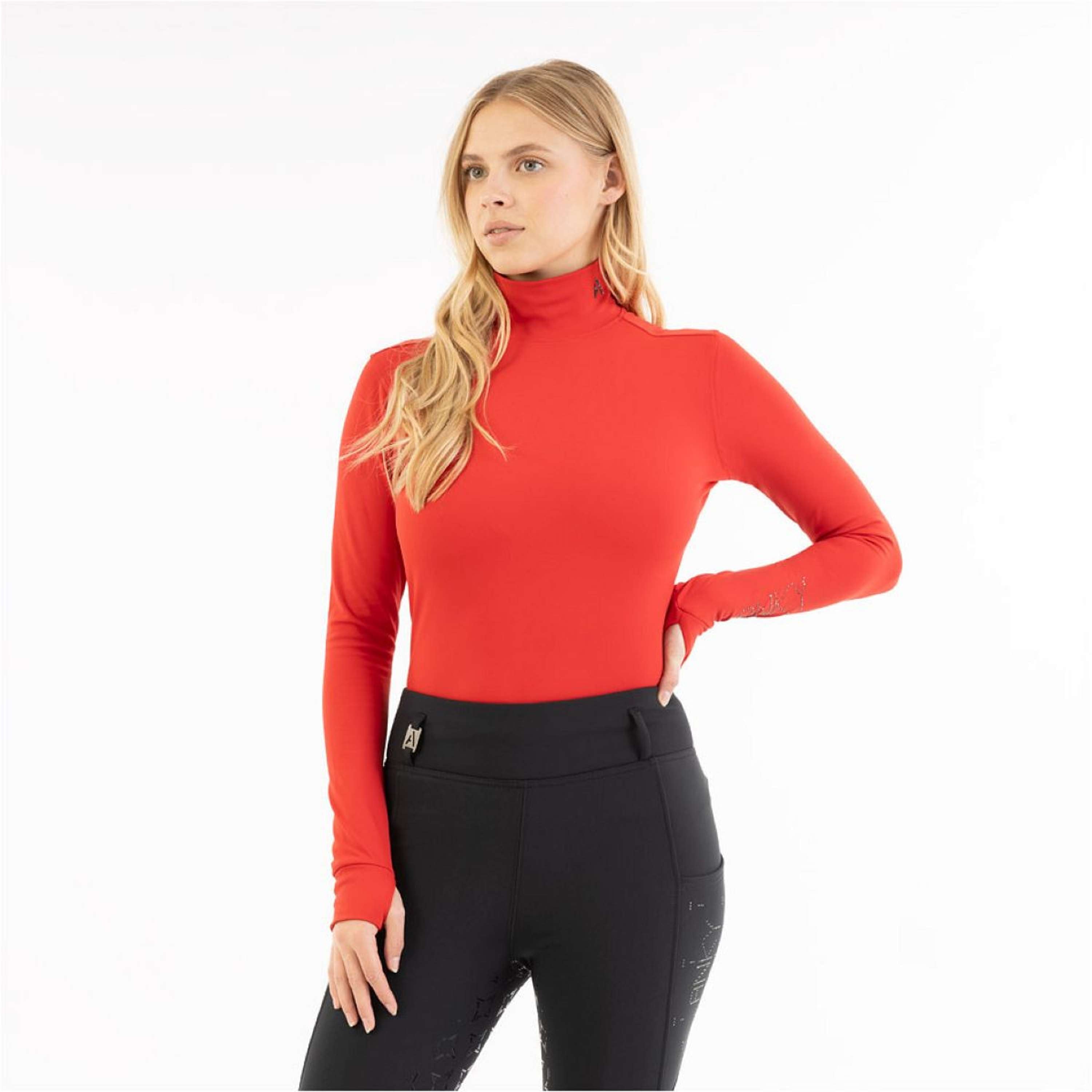 ANKY Shirt AW25 Mockneck Equestrian Red