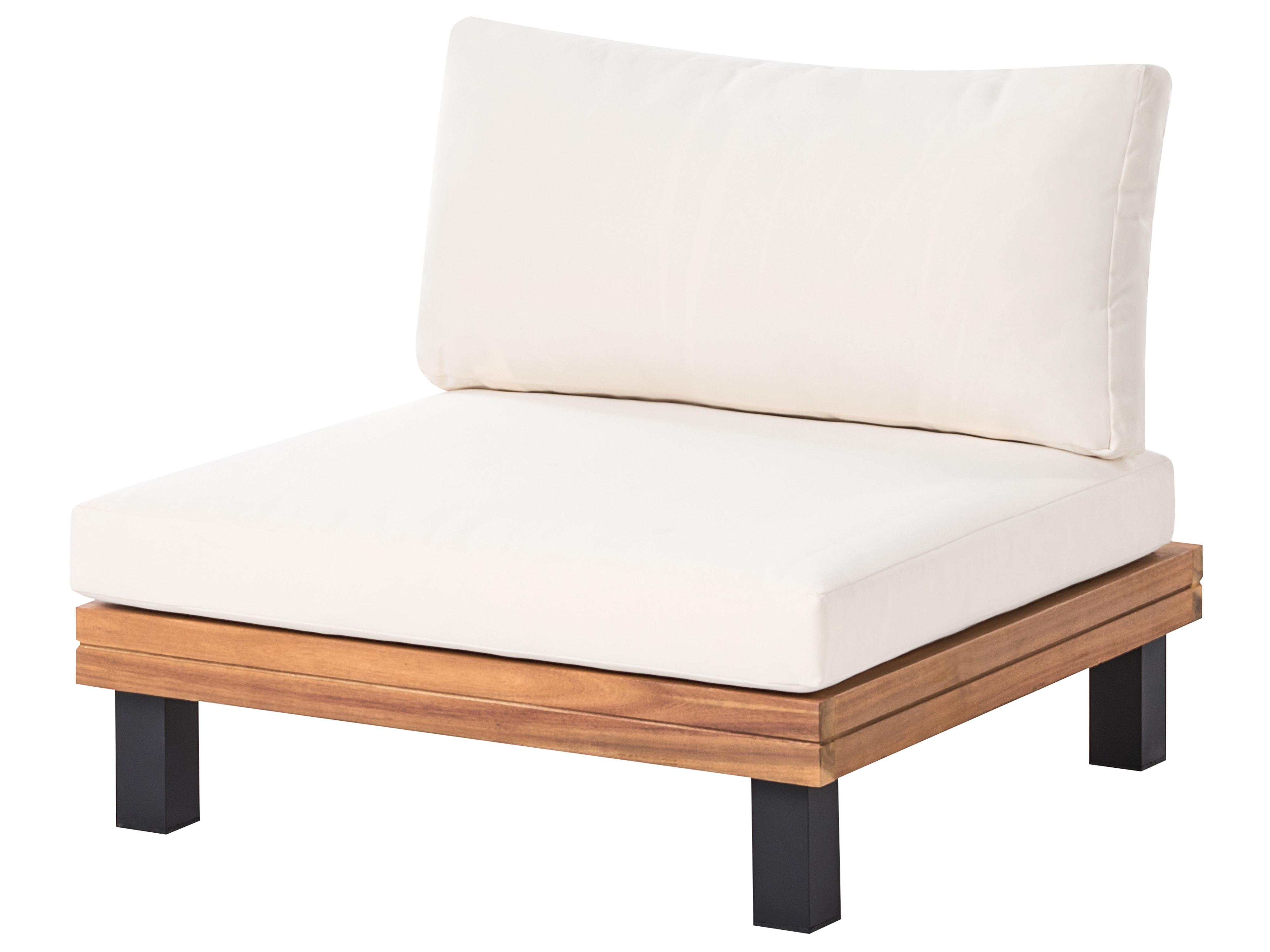 Tuin hoekloungeset met tafel 5-zits FRAZZANO Gecertificeerd acaciahout Gebroken wit