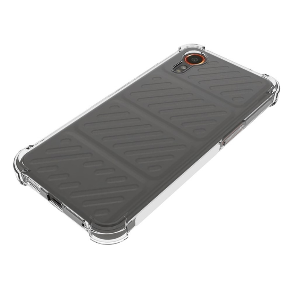 Samsung Galaxy Xcover 7 Gummi Hülle Case Slim Design mit Air Cushion Fallschutz - Transparent