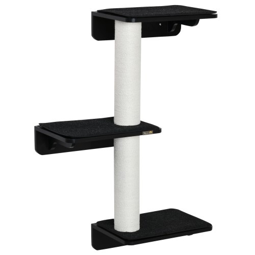 Arranhador de parede PawHut com 3 plataformas para gatos