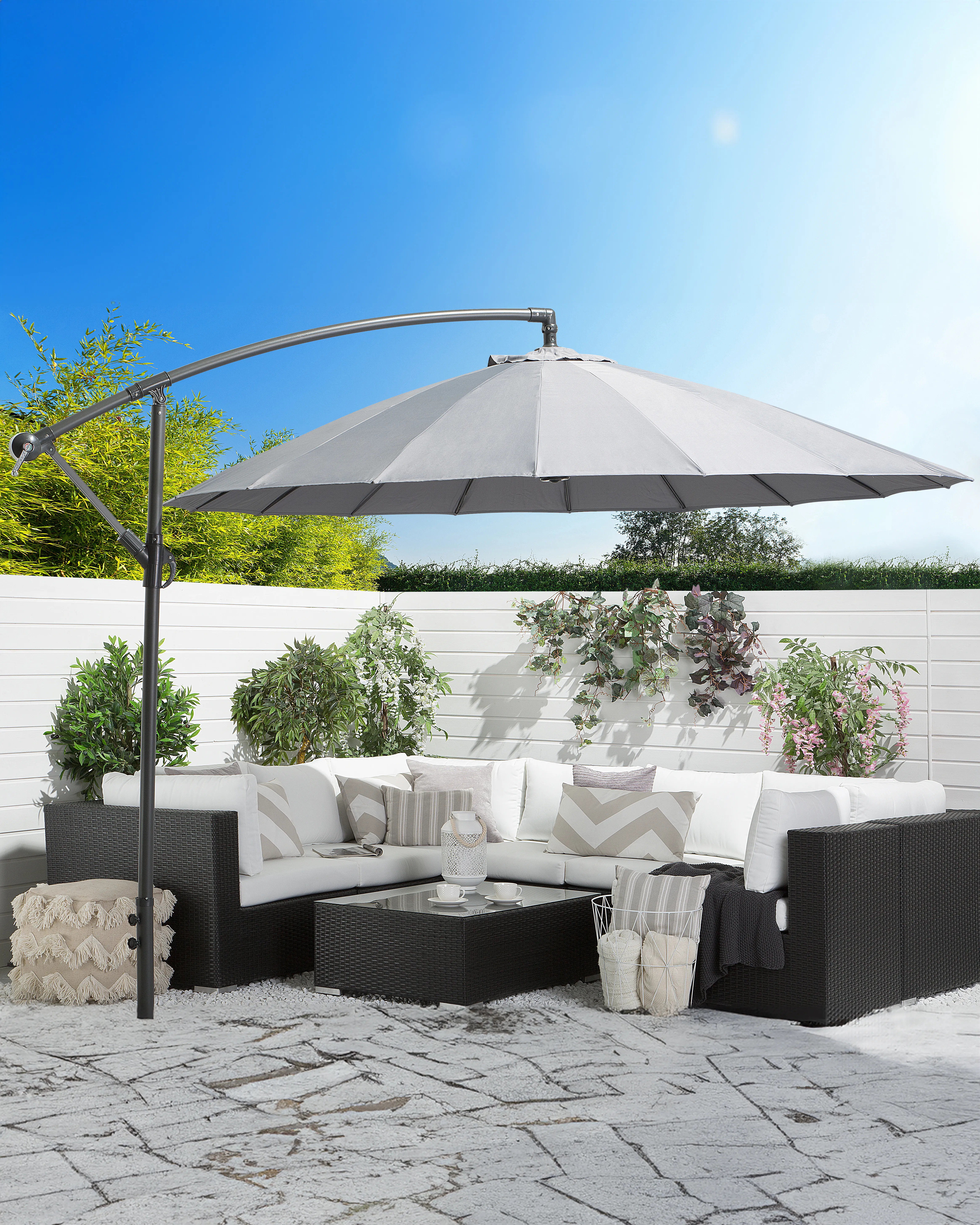 Zweefparasol 268 cm CALABRIA II Donkergrijs