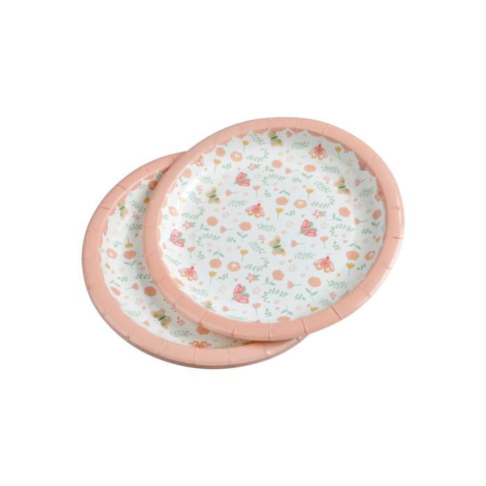 SET 6 ASSIETTES CARTON D.18.5CM PRINCESSE NATURE