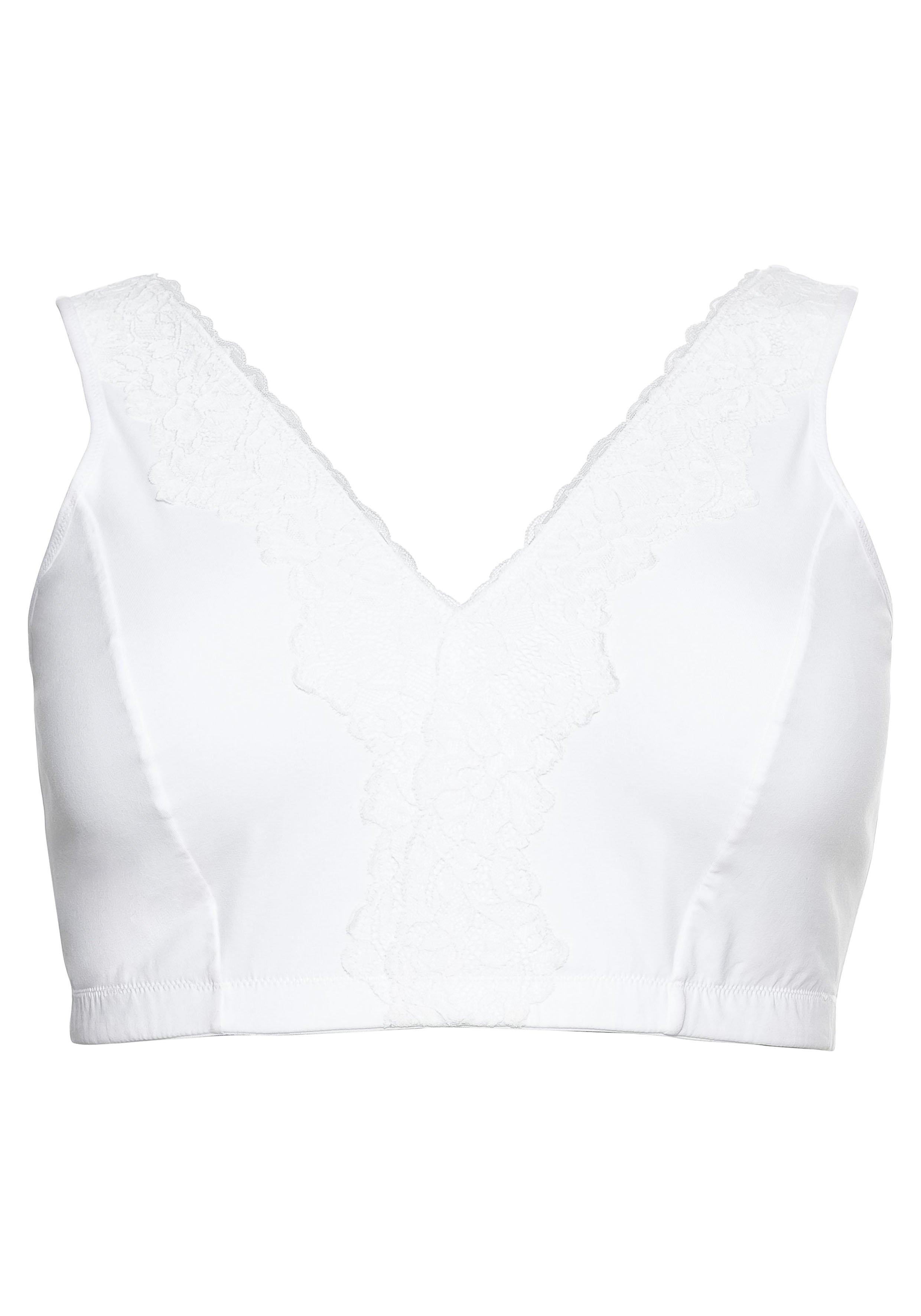 BH ohne Bügel in Bustier-Form, mit Spitzenborte
