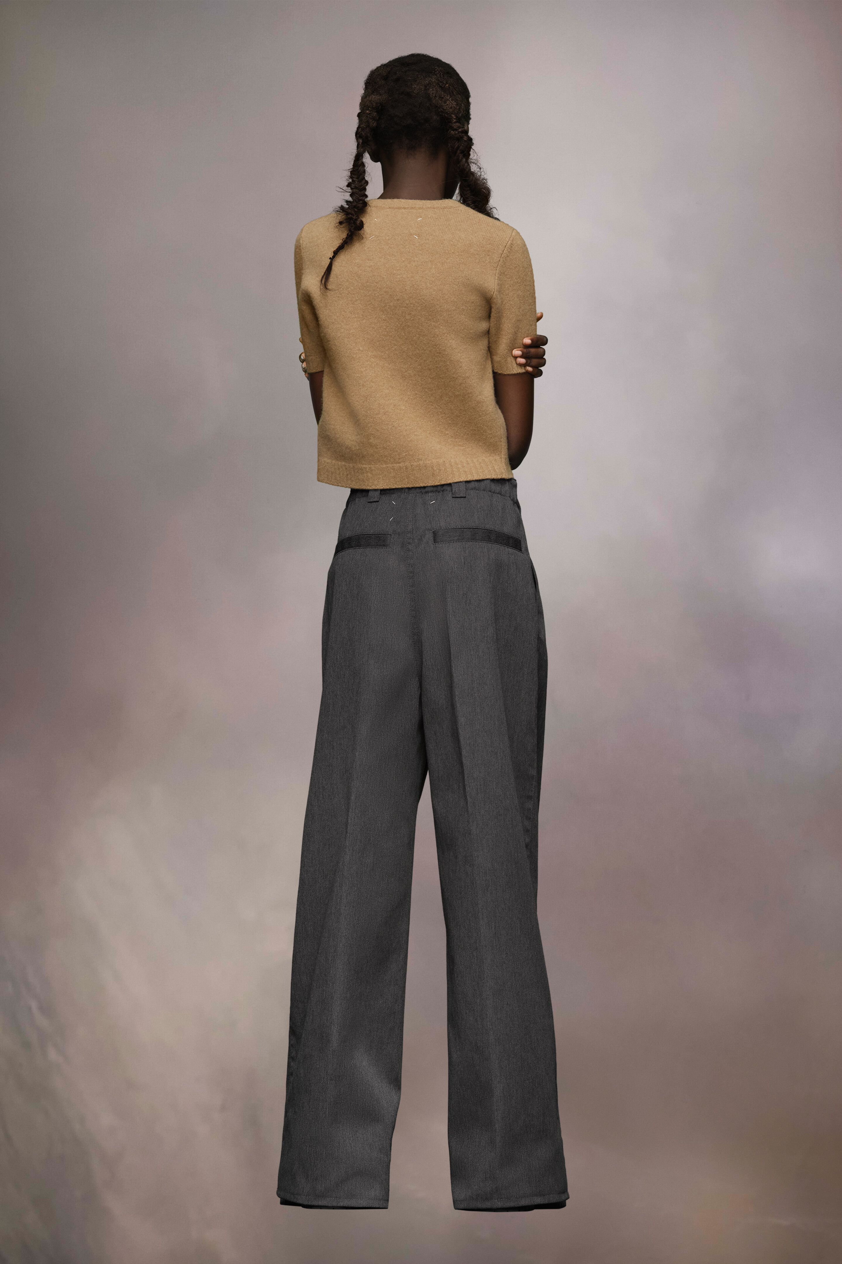 Pantalon à plis