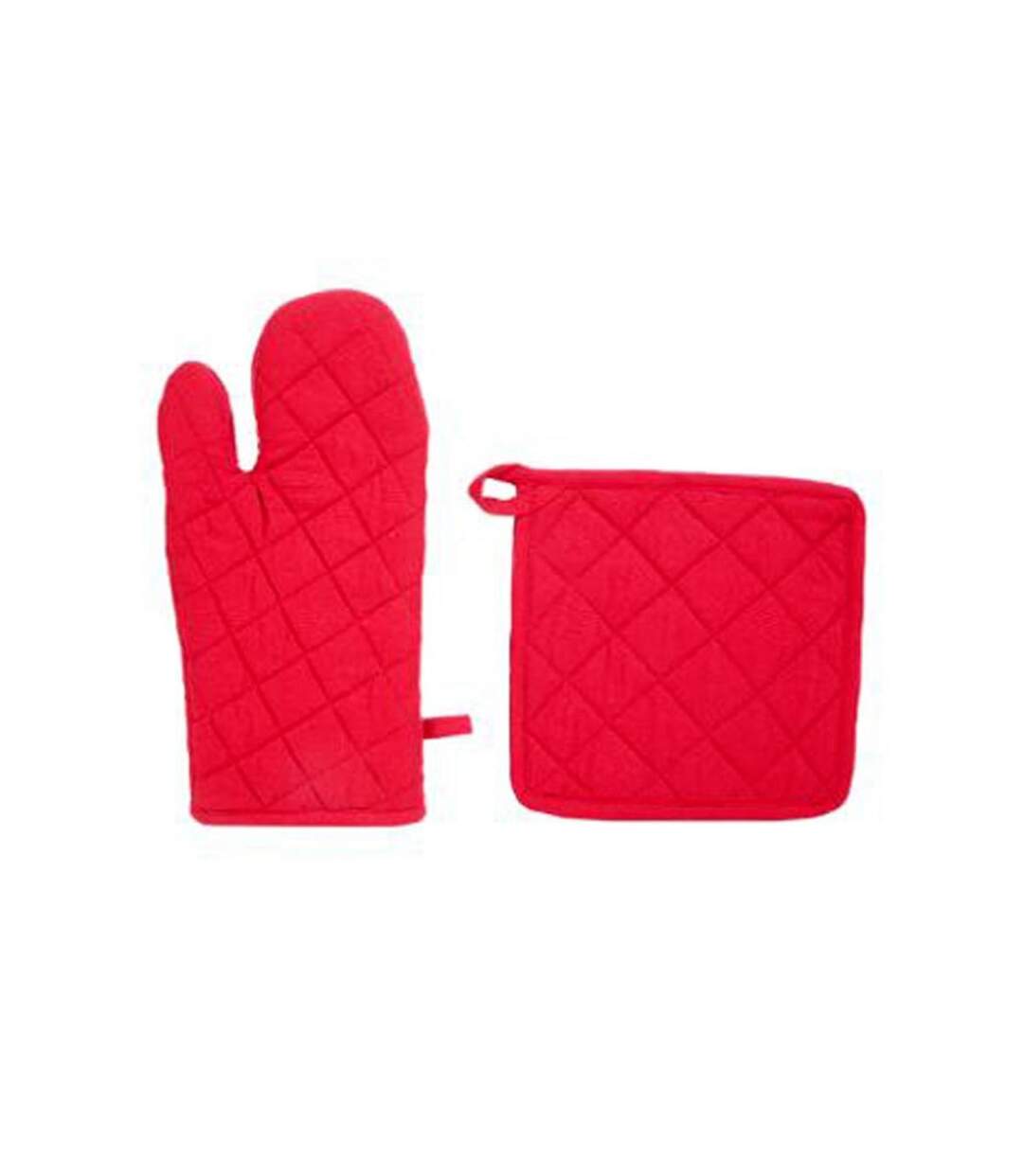 Gant & Manique de Cuisine Coton 33cm Rouge