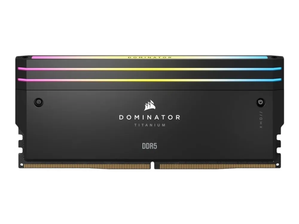 CORSAIR Dominator Titanium RGB - DDR5 - sæt - 48 GB: 2 x 24 GB - DIMM 288-PIN - 6000 MHz / PC5-48000 - CL30 - ikke bufferet - sort