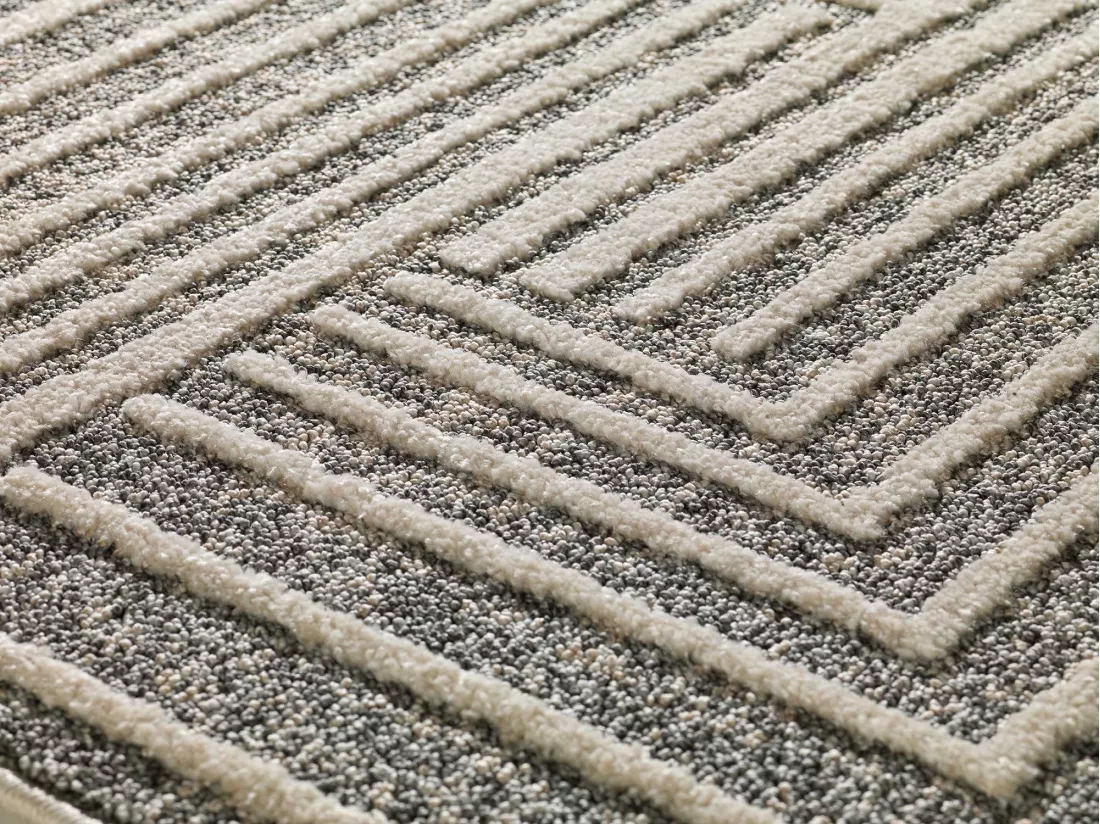 Tapis intérieur - géométrique - gris - 160 x 230 cm - PAULA