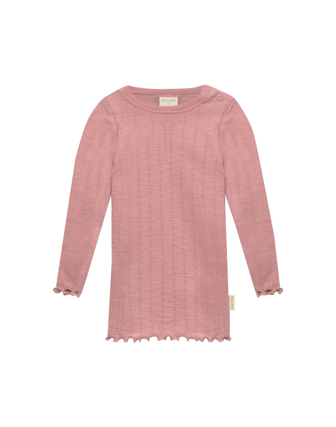 Pointelle shirt van merinowol/zijde voor baby's